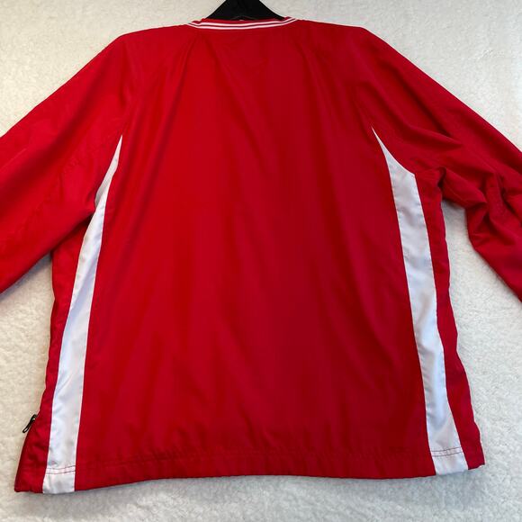 SportTek Trinity Valley college Cardinals Windshirt Pullover Red V-Neck Lined - Picture 11 of 11
